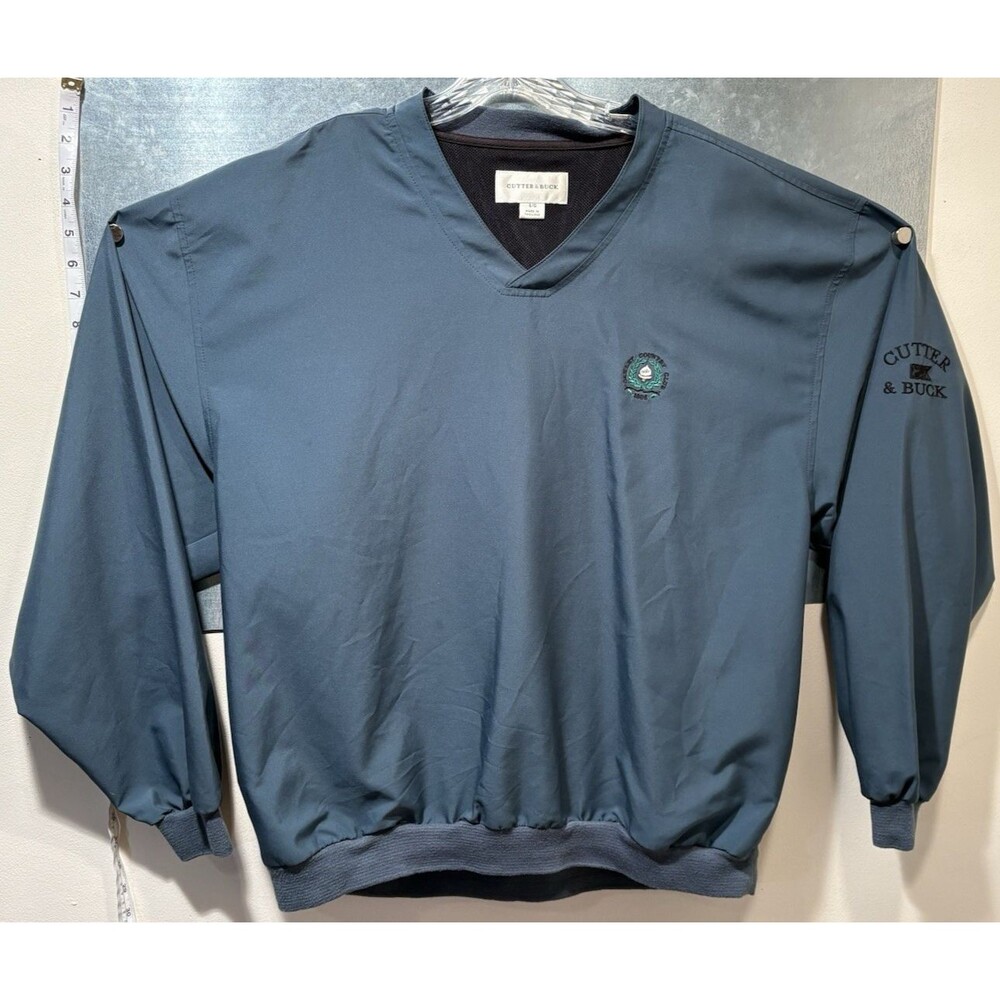 Pullover Windbreaker Cutter & Buck Embroidered "Oakley Country Club 1898" Blue